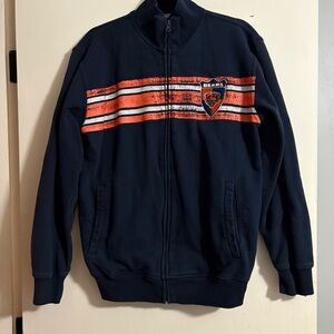 Vintage Chicago Bears Zip‎ Up Sweatshirt Size Small